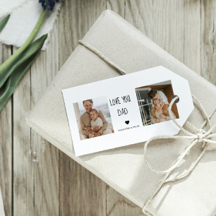 Moderne collage foto's en liefde van je vader Gift Cadeaulabel