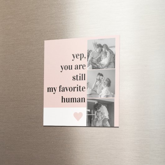 Moderne collage foto's en roemrijke prijsopgave magneet