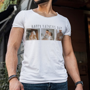 Moderne collage foto's & Happy Fathers Day Best Gi T-shirt