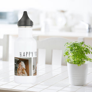 Moderne collage foto's & Happy Fathers Day Best Gi Waterfles