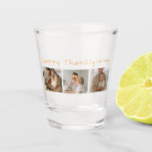 Moderne collage foto's & Happy Thanksgiving Shot Glas (Voorkant)