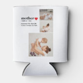 Moderne collage foto's & tekst rood hart moedercad blikjeskoeler (Voorkant)