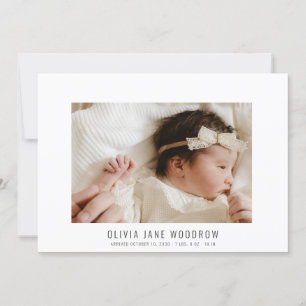 Moderne collage geboortekaartje voor babymeisje