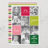 Moderne Collage Holiday-fotokaarten Feestdagenkaart (Voorkant / Achterkant)