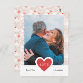 Moderne Collage Paar Foto & Valentijnsdag Briefkaart (Voorkant / Achterkant)