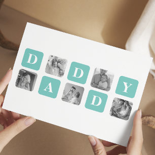 Moderne Collage Photo Happy Fathers Day Gift Briefkaart