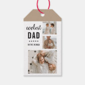 Moderne Collage Photo Happy Fathers Day Gift Cadeaulabel (Voorkant)