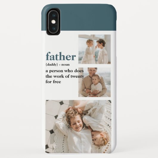 Moderne Collage Photo Happy Fathers Day Gift Case-Mate iPhone Case (Achterkant)