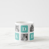 Moderne Collage Photo Happy Fathers Day Gift Espresso Kop (Voorkant)