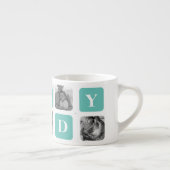 Moderne Collage Photo Happy Fathers Day Gift Espresso Kop (Rechts)