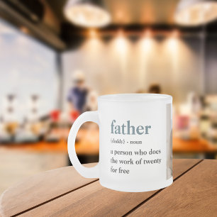 Moderne Collage Photo Happy Fathers Day Gift Matglas Koffiemok