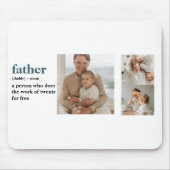 Moderne Collage Photo Happy Fathers Day Gift Muismat (Voorkant)