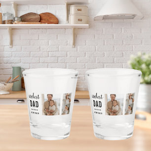 Moderne Collage Photo Happy Fathers Day Gift Shot Glas