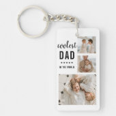 Moderne Collage Photo Happy Fathers Day Gift Sleutelhanger (Voorkant)