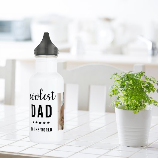 Moderne Collage Photo Happy Fathers Day Gift Waterfles