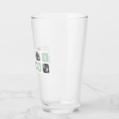 Moderne Collage Photo Mint & Happy FathersDay Gift Glas (Links)
