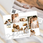 Moderne Collage  Qr-code multi-foto Save The Date