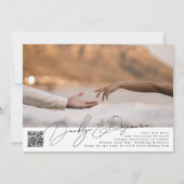 Moderne Collage  Qr-code multi-foto Save The Date (Achterkant)