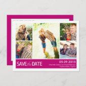 Moderne collage sparen het Briefkaart van de Datum (Voorkant / Achterkant)