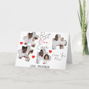 Moderne collage van 4 foto's mozaïek Moederdag Kaart