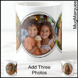 Moderne collage van drie foto's Wit C00 Moeder Koffiemok