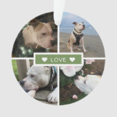 Moderne collage van huisdierfoto's ornament (voorkant)