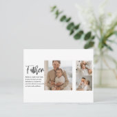 Moderne Collagefoto met vaders beste citaat cadeau Briefkaart (Staand voorkant)