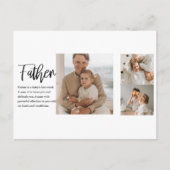 Moderne Collagefoto met vaders beste citaat cadeau Briefkaart (Voorkant)