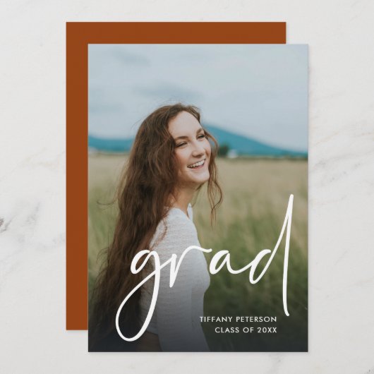 Moderne College Foto afstuderen aankondigingen (Voorkant / Achterkant)