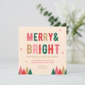 Moderne coloré Joyeux & Bright Invitation (Debout devant)
