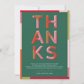 Moderne coloré Merci carte de vacances d'entrepris (Devant)