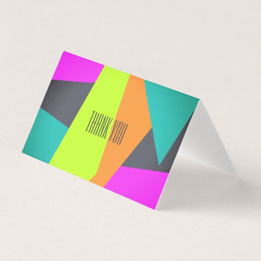 moderne coloré merci géométrique art abstrait (Front)