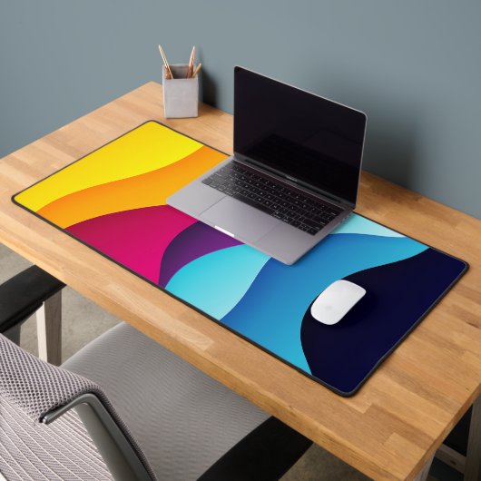 Moderne coloré Vibrant Wavy Abstrait (Bureau 2)