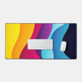 Moderne coloré Vibrant Wavy Abstrait (Clavier et souris)