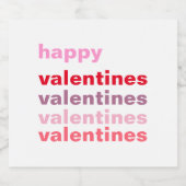 Moderne Colorful Happy Valentijns Gift Bier Etiket (Enkel label)