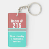 Moderne Colour Block Hotel Room Sleutelhanger (achterkant)