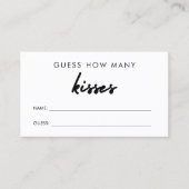 Moderne Combien de baisers Fête des mariées Carte  (Devant)