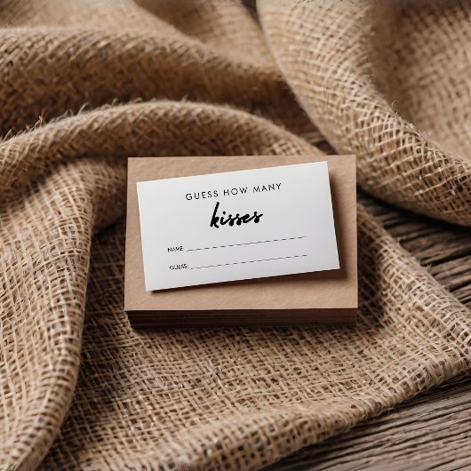 Moderne Combien de baisers Fête des mariées Carte 