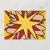 Moderne Comic Book Wedding Accommodatie - Gegevens Informatiekaartje (Achterkant)