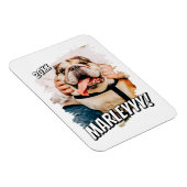 Moderne Comic Simple Grunge Custom Pet Photo Magneet (Rechterzijde)