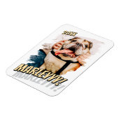 Moderne Comic Simple Grunge Custom Pet Photo Magneet (Linkerzijde)