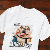 Moderne Comic Simple Grunge Custom Pet Photo T-shirt