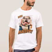 Moderne Comic Simple Grunge Custom Pet Photo T-shirt (Voorkant)