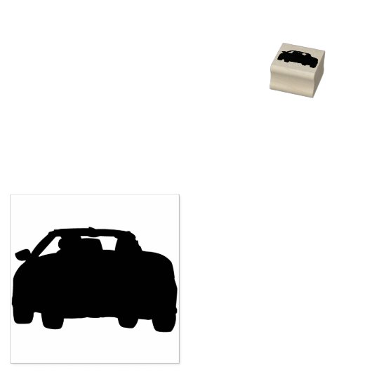 Moderne compacte cabriolet 	rubberstempel (Gestempeld)