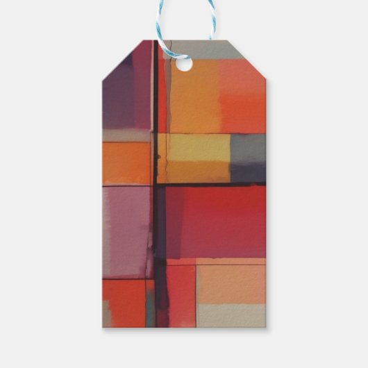 Moderne compositie Abstracte kunst Cadeaulabel (Voorkant)