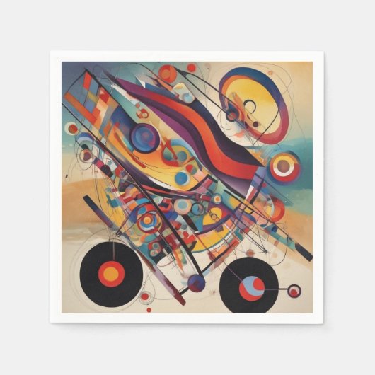 Moderne compositie Abstracte kunst Servet (Voorkant)