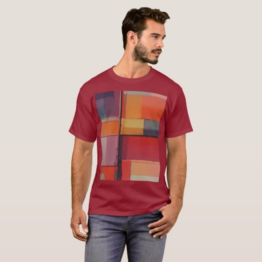 Moderne compositie Abstracte kunst T-shirt (Voorkant volledig)