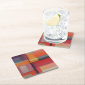 Moderne compositie Abstracte kunst Vierkante Kartonnen Onderzetter (Insitu)