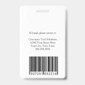 Moderne Computer Software Company IT Reparatie Bla Badge (Achterkant)