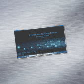 Moderne computerbedrijven magnetisch visitekaartje (Voorbeeld)